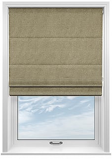 Ashbourne (Blackout), Saddle Brown - Roman Blind
